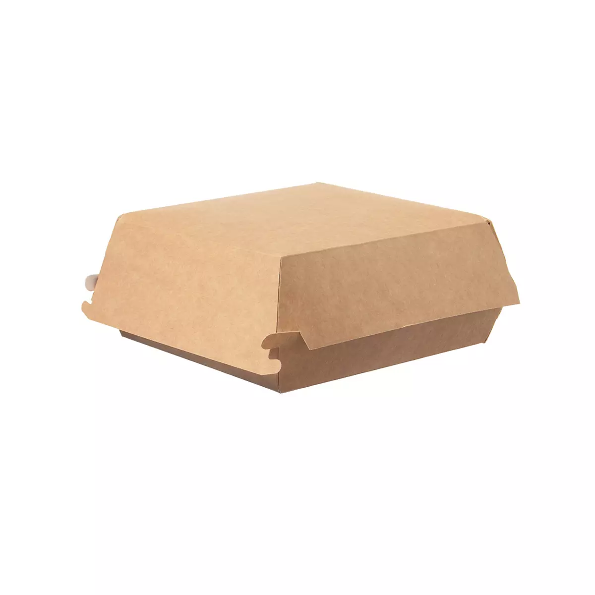 Hamburger Box 14,5x14,5x8cm Pappe Braun/Weiß