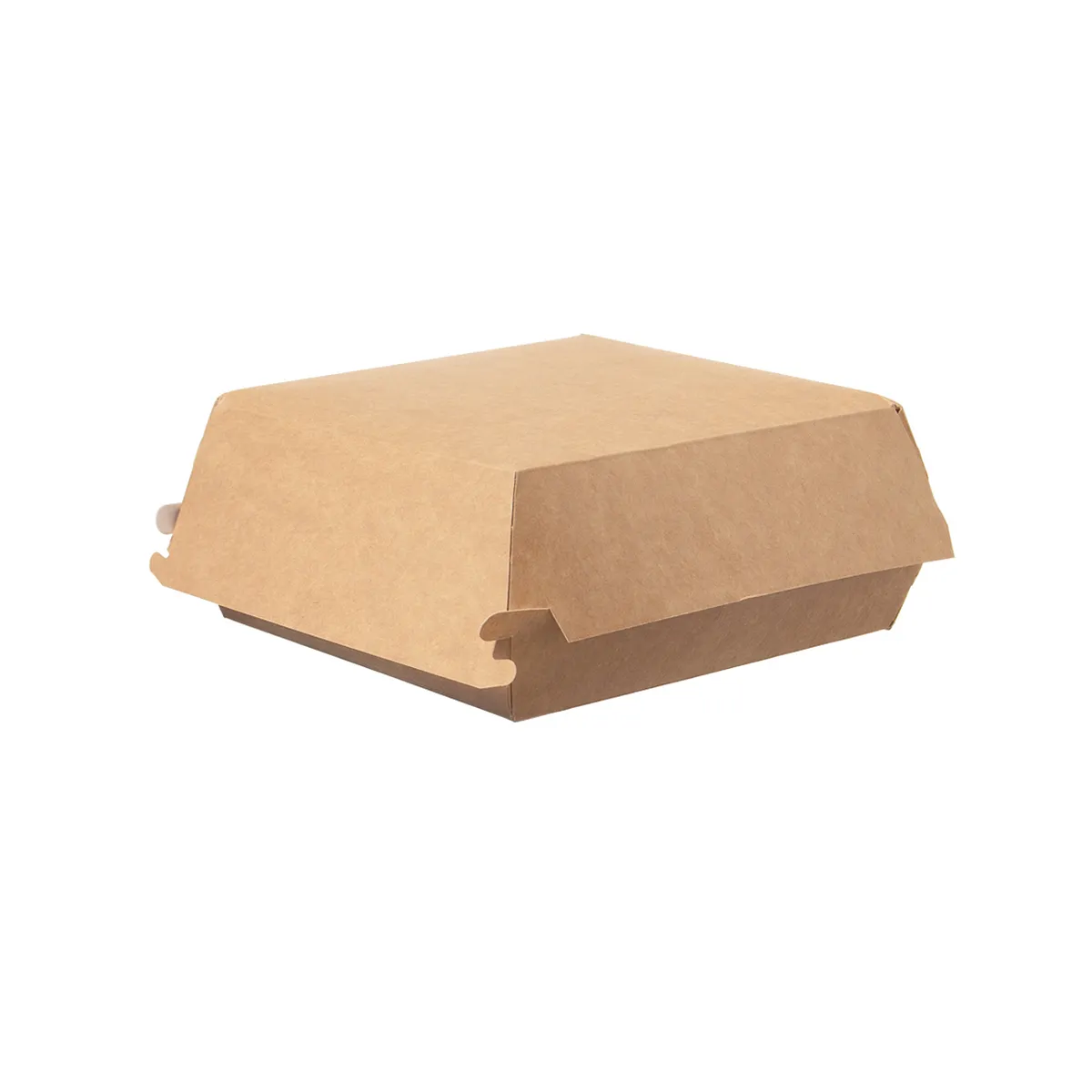 Hamburger Box 14,5x14,5x8cm Pappe Braun/Weiß