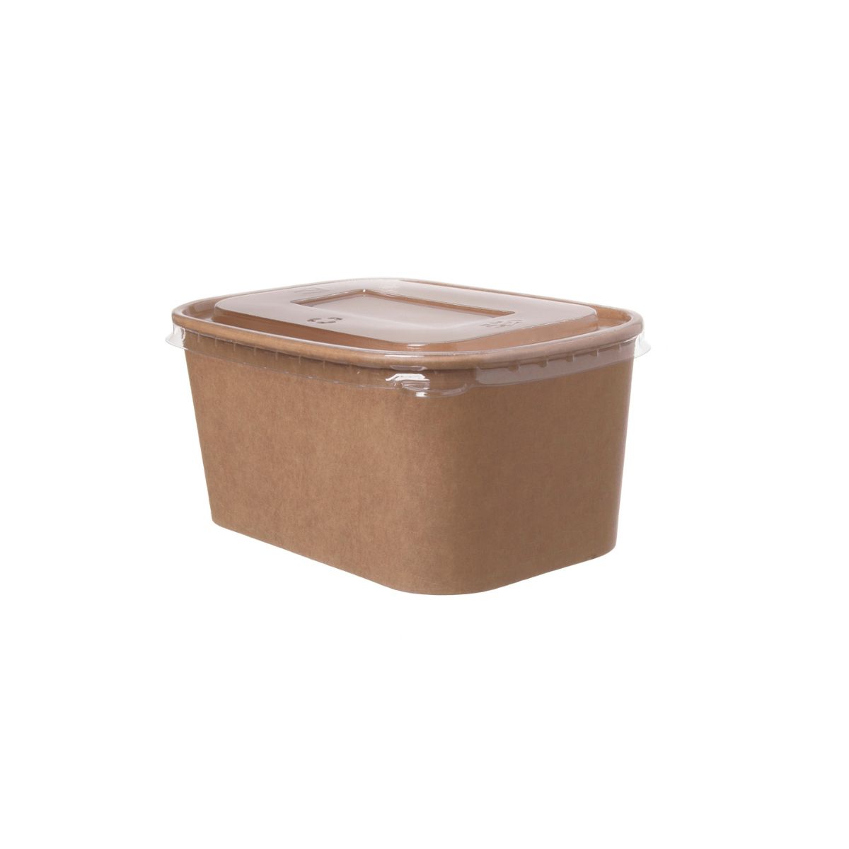 Salatschale Pappe Rechteckig 1000ml | 168x118x78mm