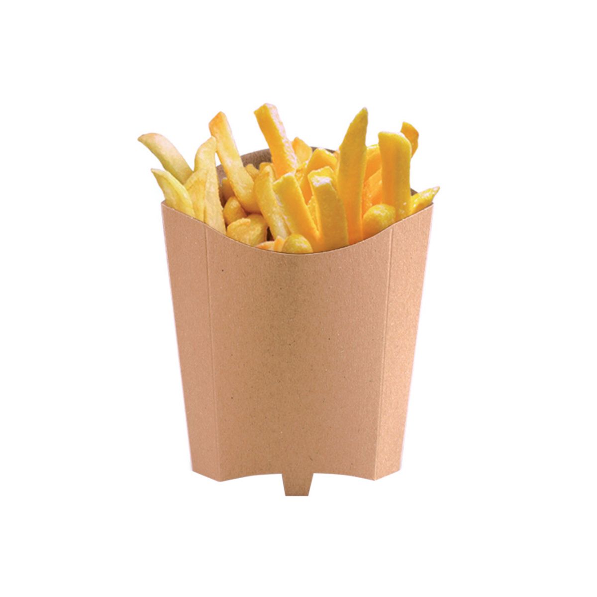 Pommes Schütte 196ml Braun | 85x51x123 mm