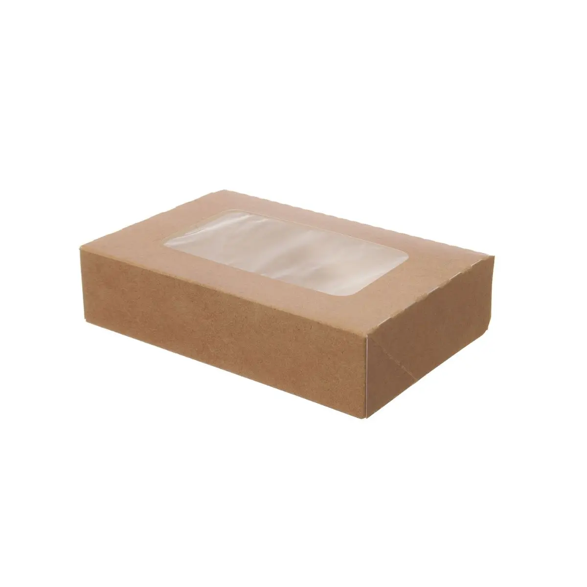 Sushibox 190x130x50mm | Pappe + Fenster | Braun