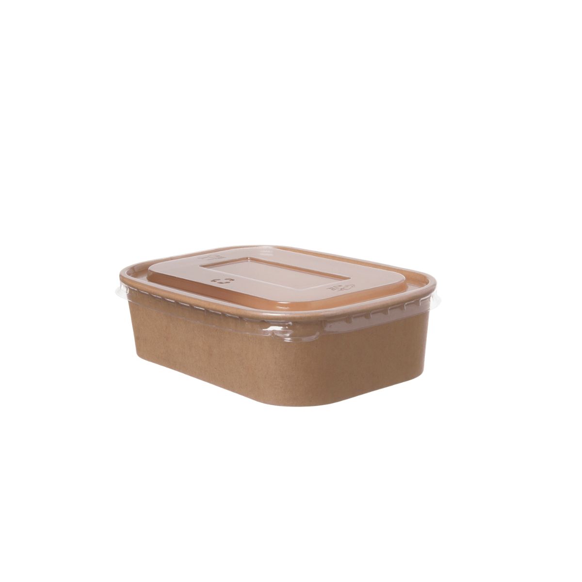 Salatschale Pappe Rechteckig 500ml | 168x118x45 mm