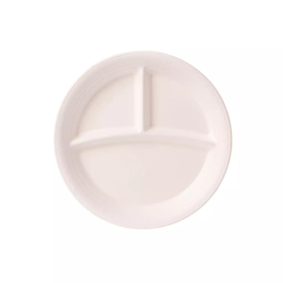 Menüteller 3-Geteilt 22,5cm Bagasse