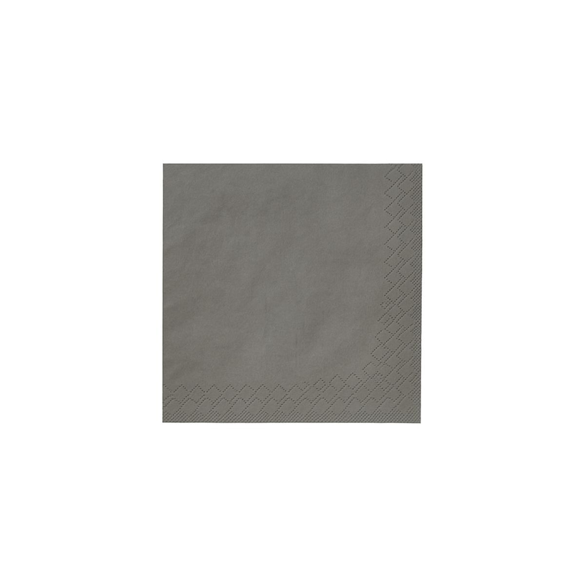 Cocktailserviette Grau 24cm 3-Lagig 1/4 Falz