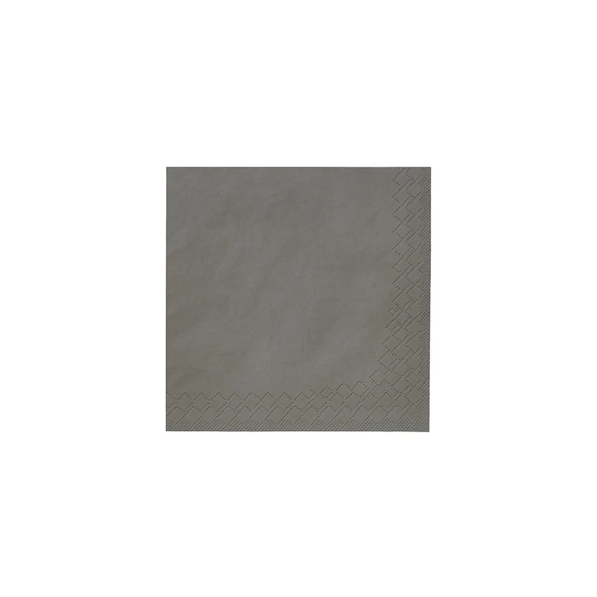 Cocktailserviette Grau 24cm 3-Lagig 1/4 Falz