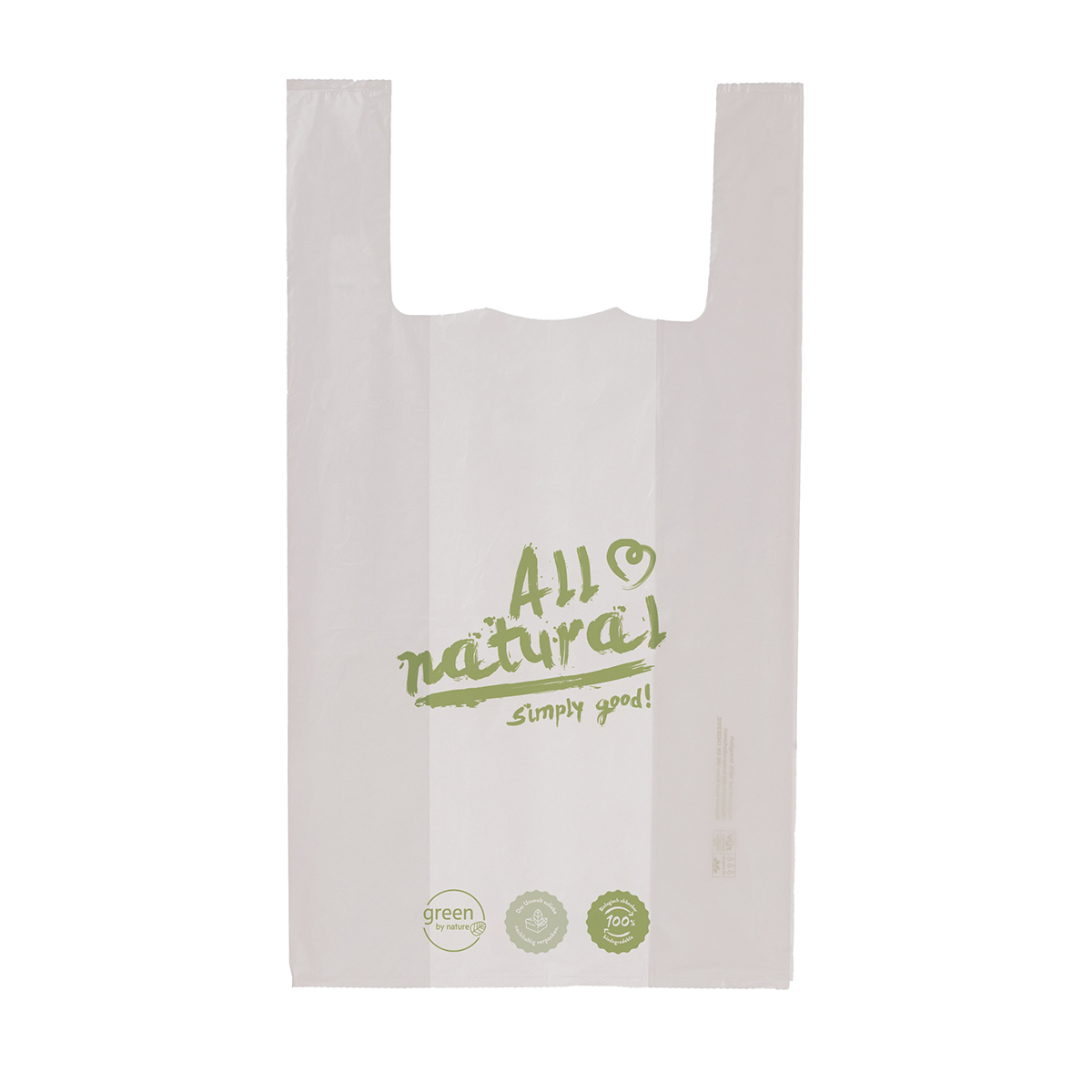 Shoppertasche 28+14x48cm Bioplast All Natural