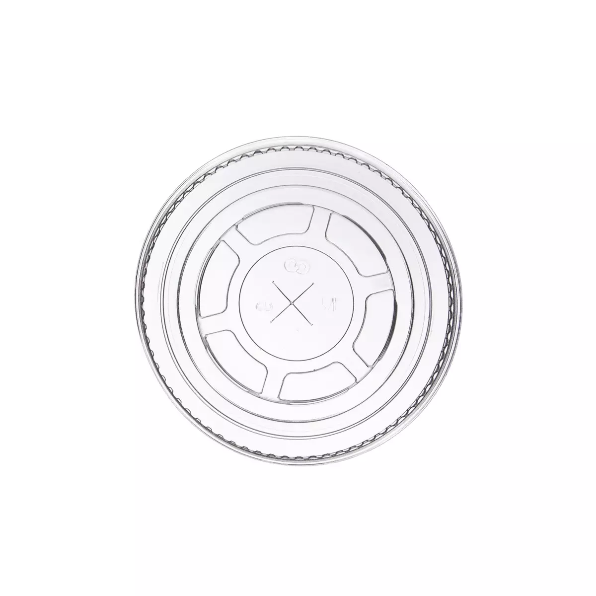 Trinkbecher Deckel 78mm mit Kreuzschlitz für RPET