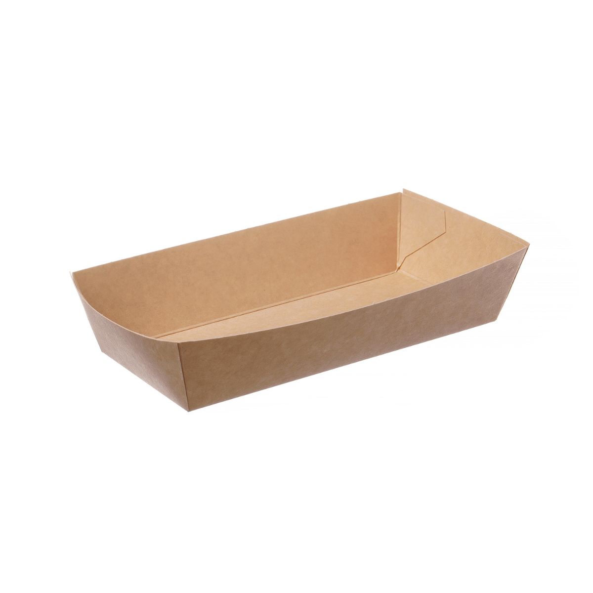 Snackschale Pappe A13 | 160x105x35mm | Braun