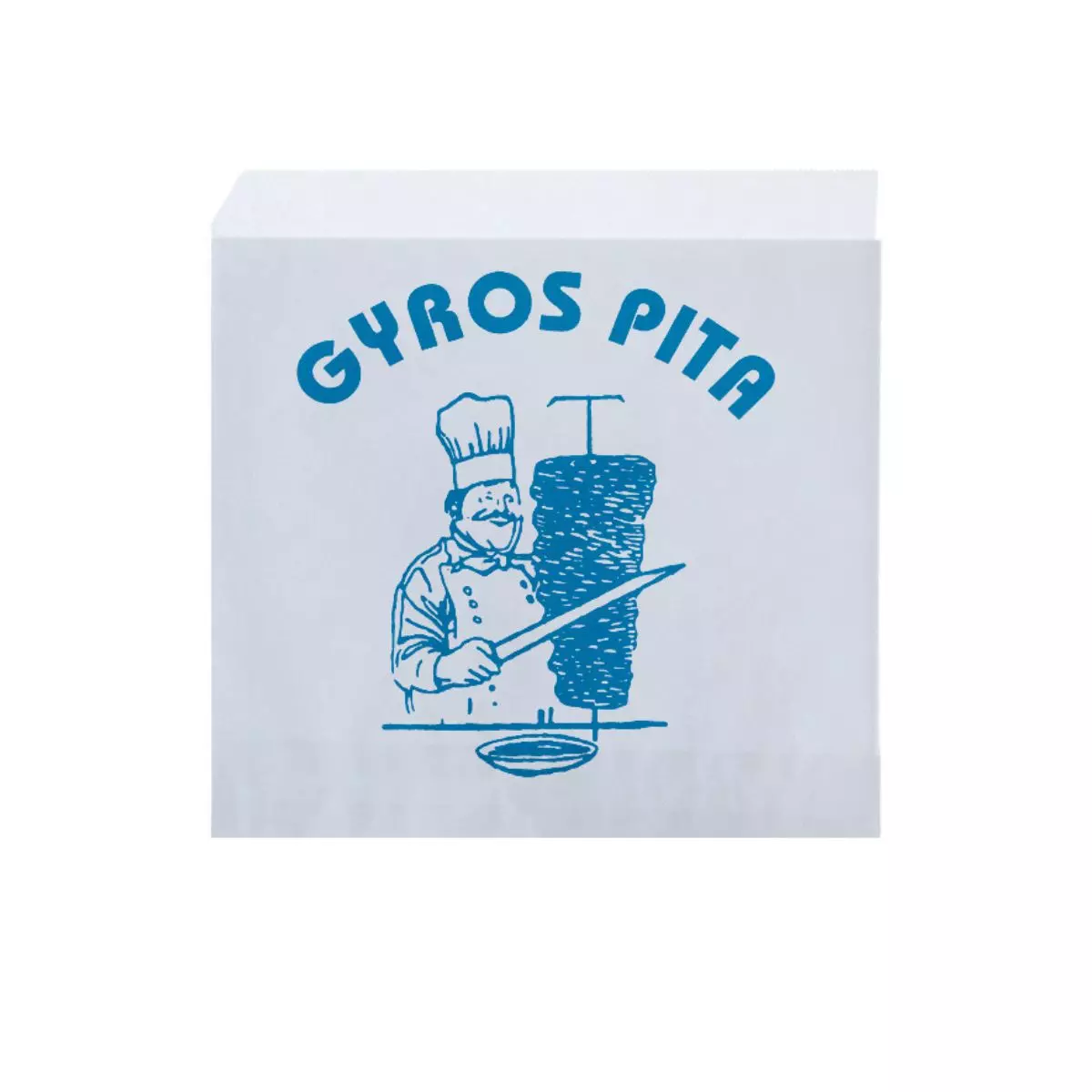 Gyros Beutel 16x16cm | Kraftpapier | Weiß