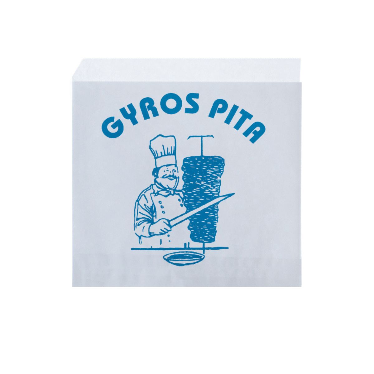 Gyros Beutel 16x16cm | Kraftpapier | Weiß