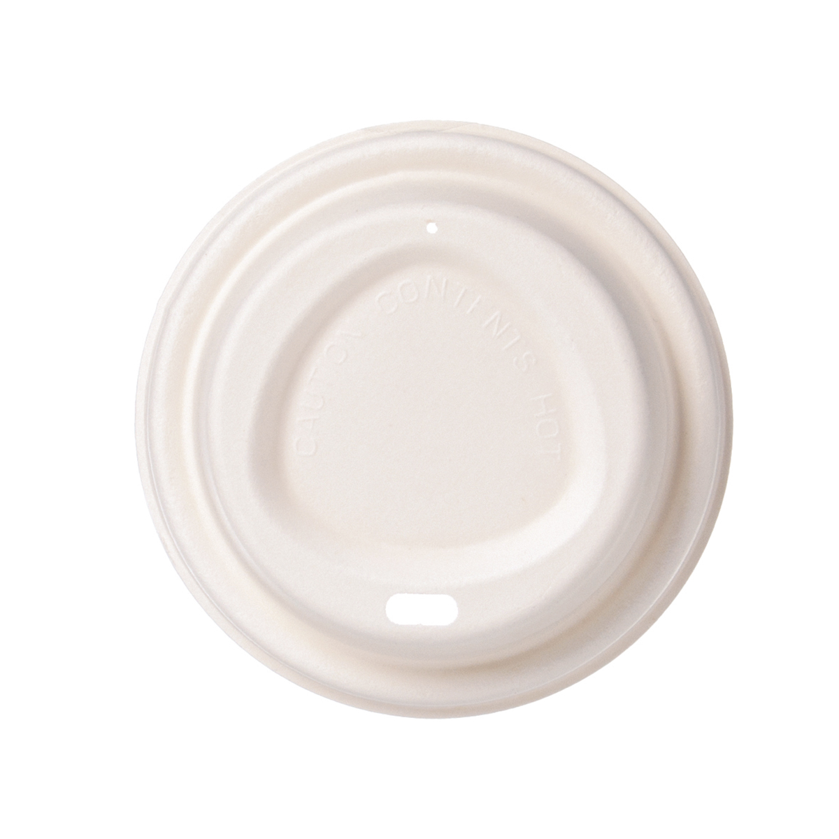 Becherdeckel To-Go 90mm Bagasse Weiß