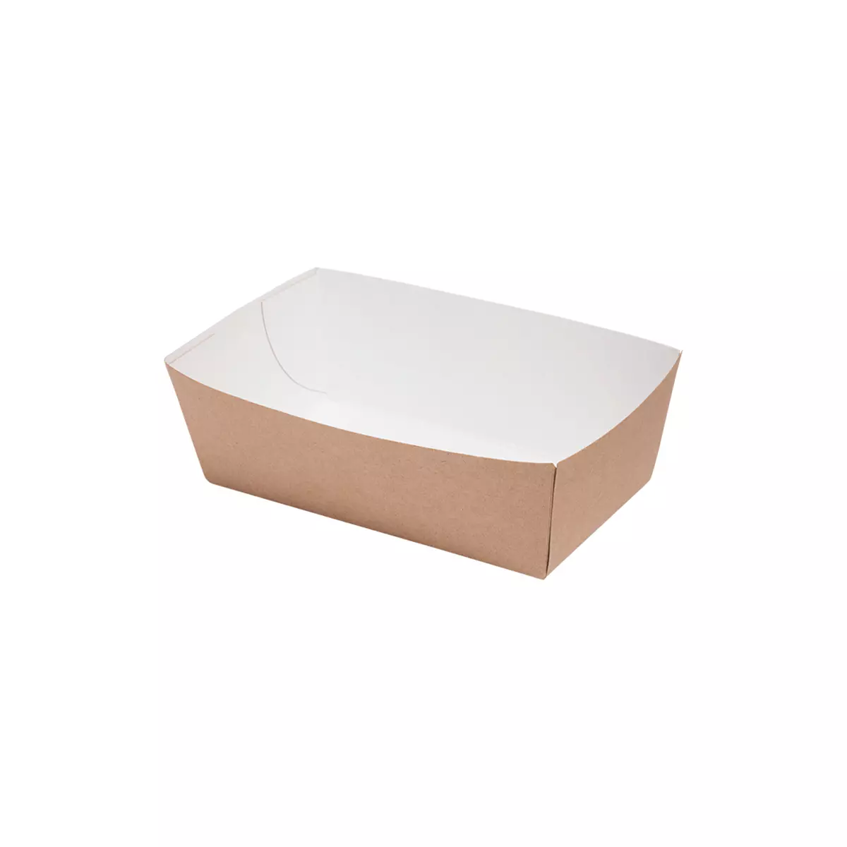Snackschale Pappe 350 ml | 120x60x37mm | Braun