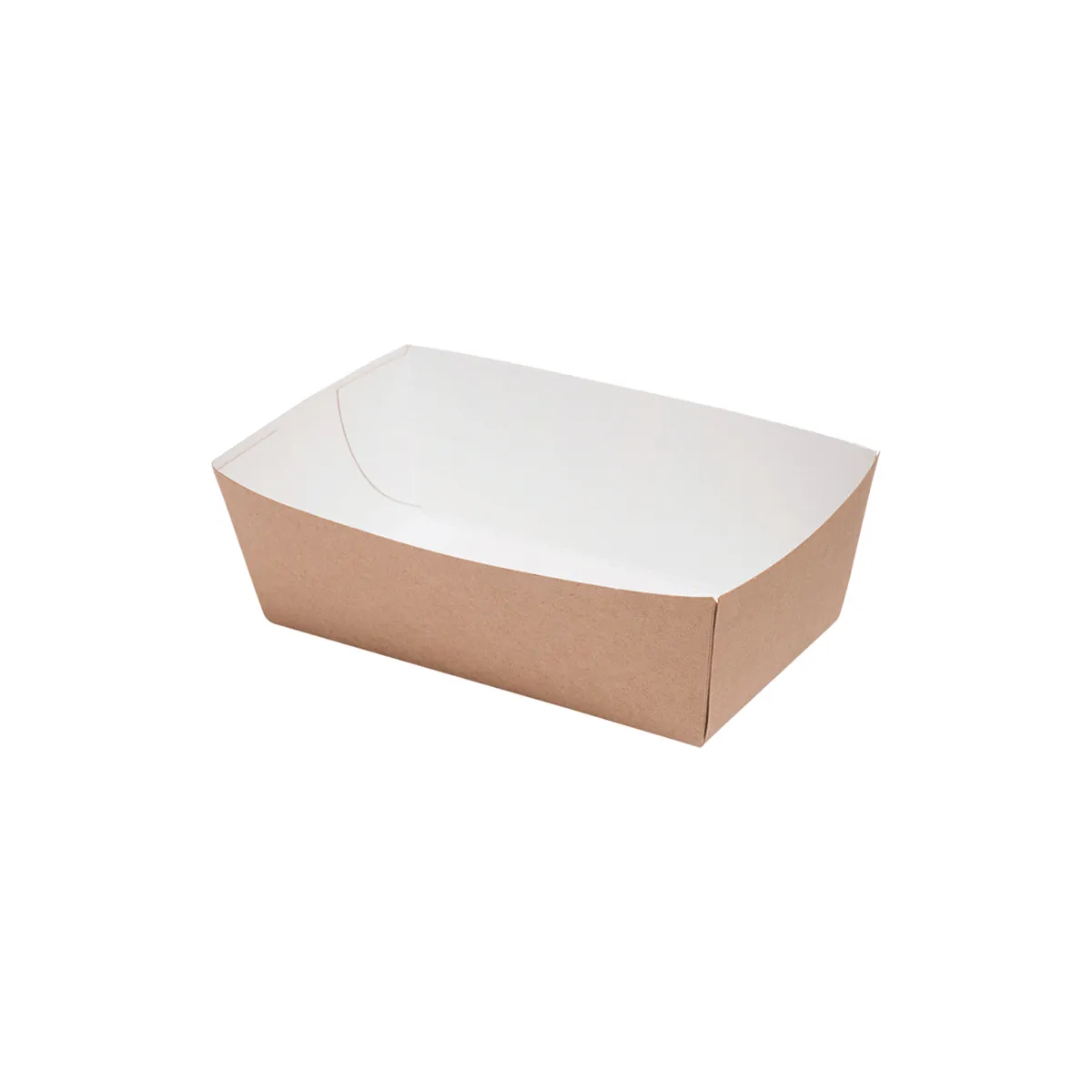Snackschale Pappe 350 ml | 120x60x37mm | Braun