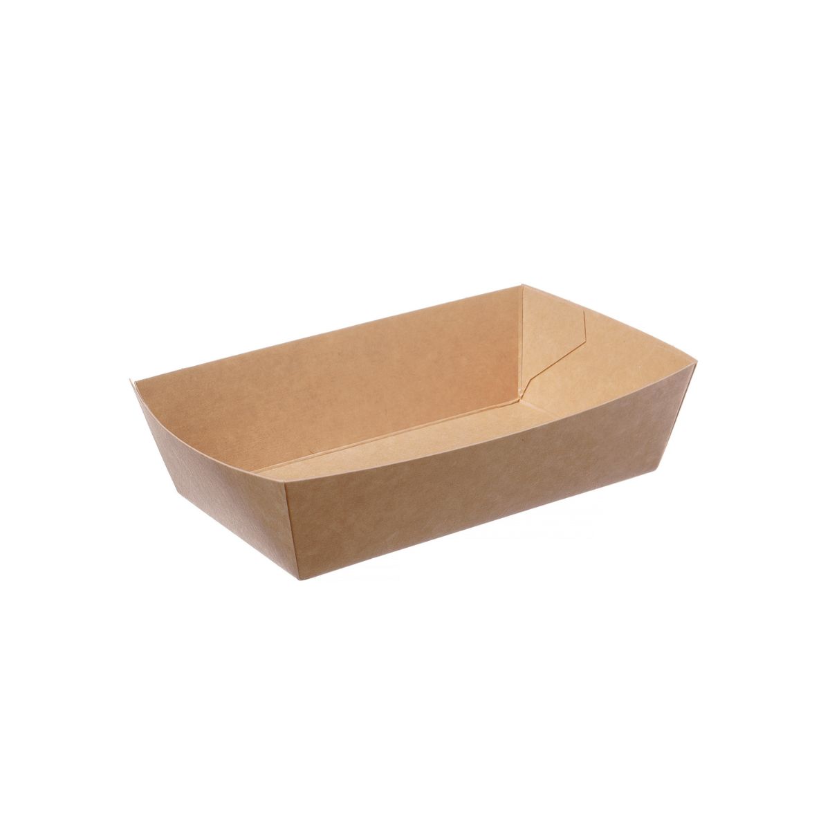 Snackschale Pappe A9 | 150x100x35mm | Braun