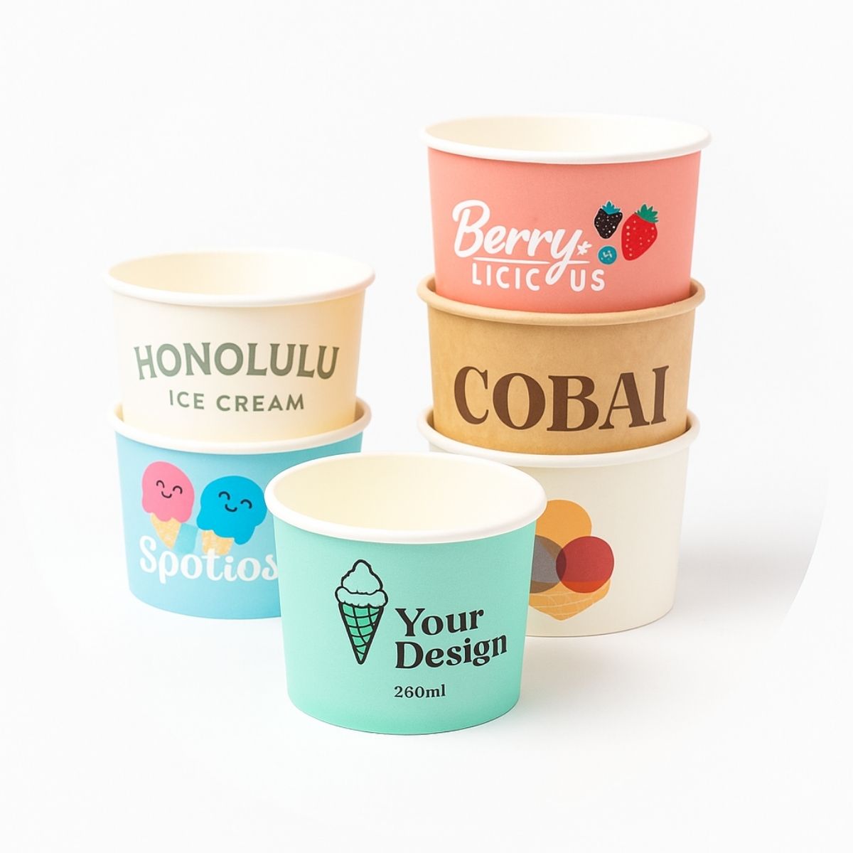 Eisbecher mit Logodruck Eisbecher bedrcken
