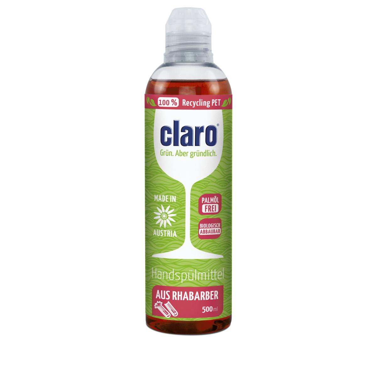 Claro Handgeschirrspülmittel 500ml Rhabarber