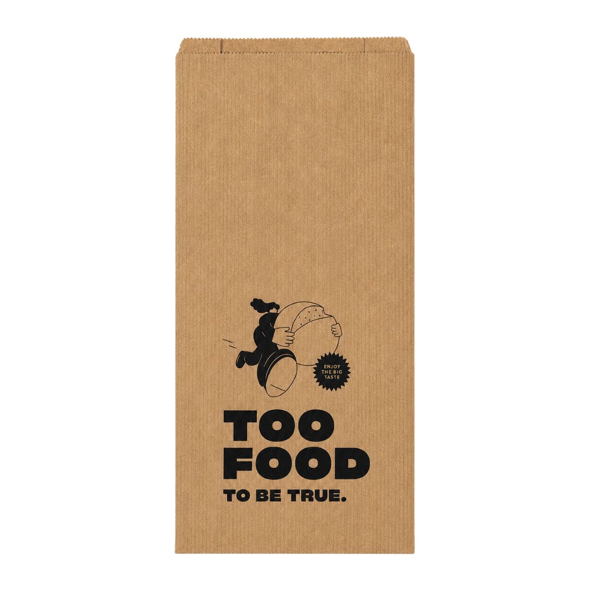 Faltenbeutel 20+7x33cm Braun #FOOD