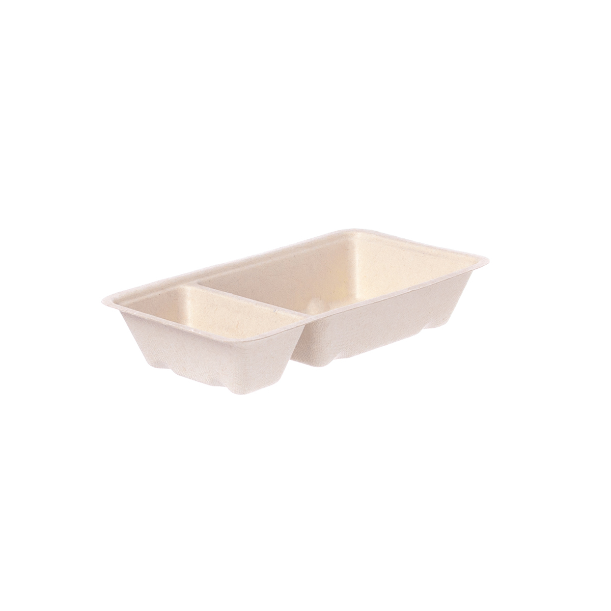 Snackschale A23 2-Geteilt Bagasse | 170x95x30mm