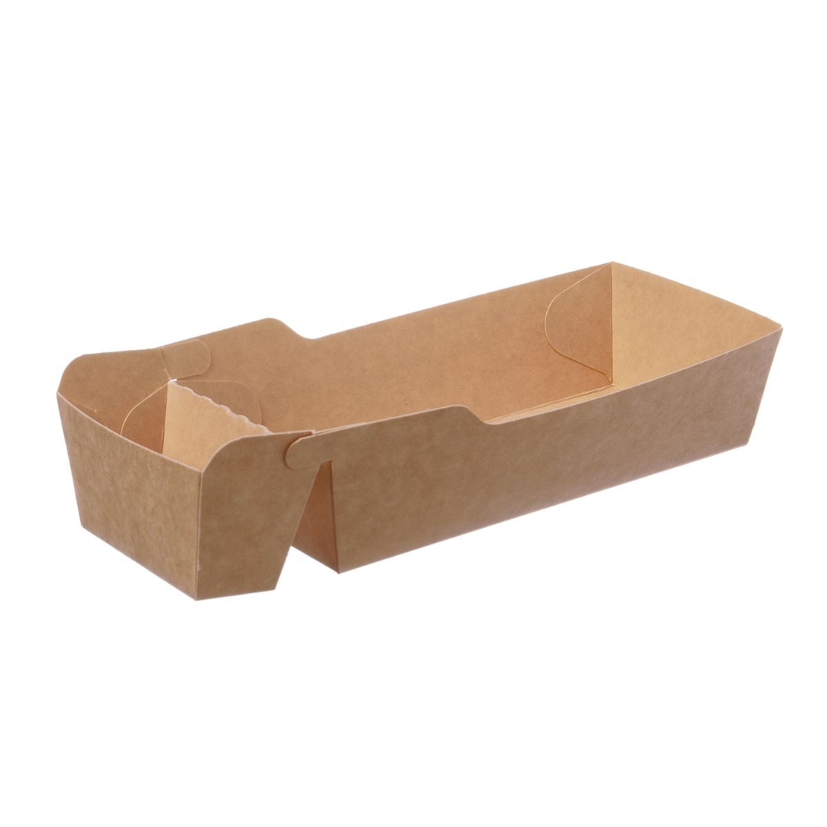 Snackschale Pappe A22 | 200x100x35mm | Braun