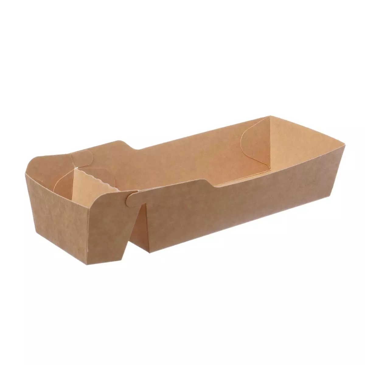 Snackschale Pappe A22 | 190x65x40mm | Braun