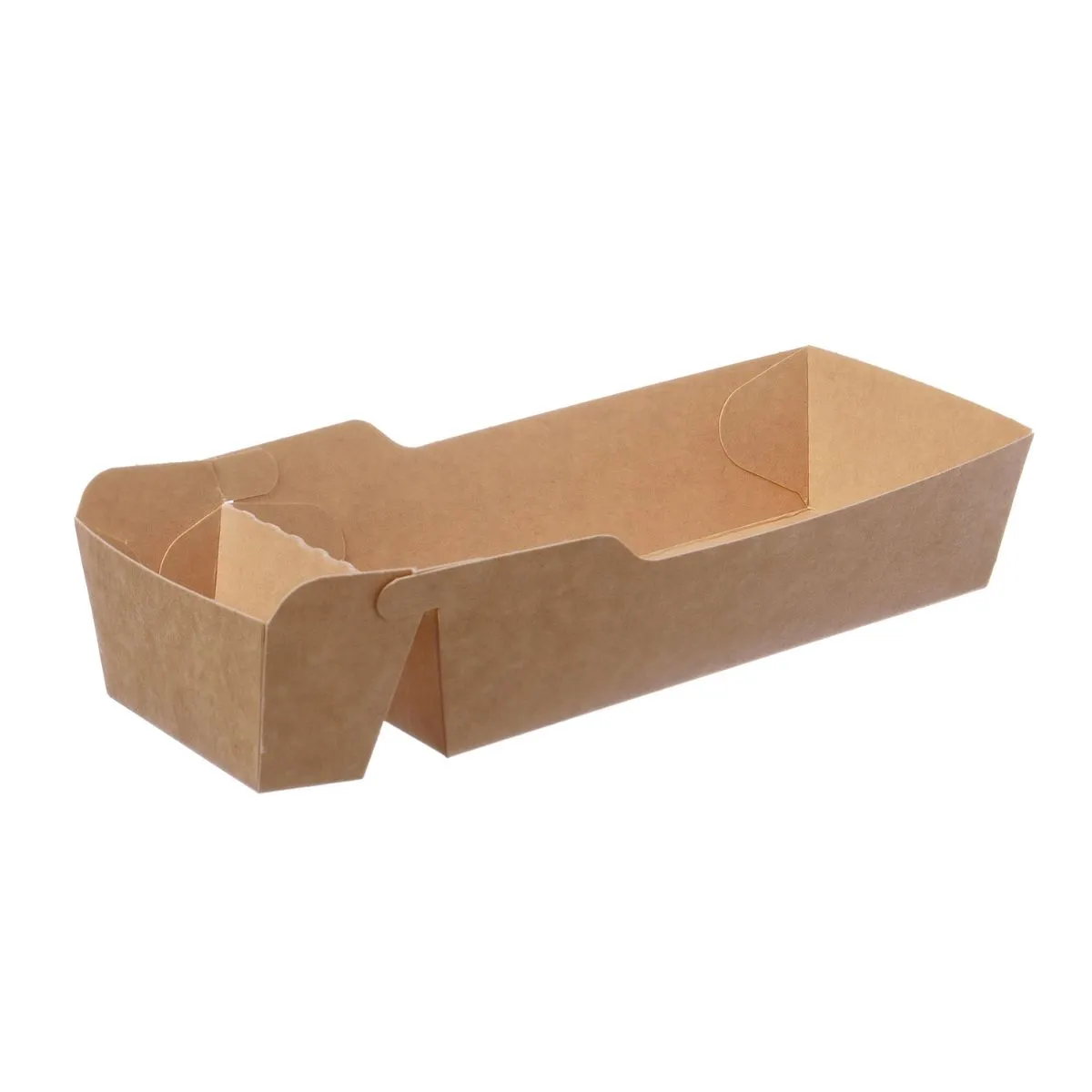 Snackschale Pappe A22 | 190x65x40mm | Braun
