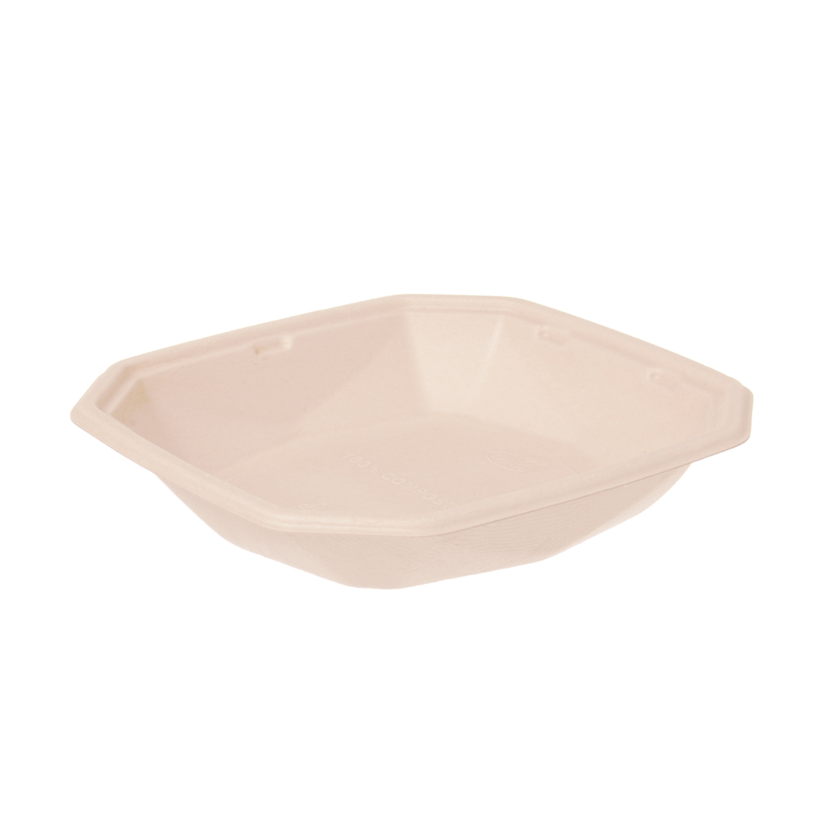 Salatschale Bagasse Octa 1000ml | 224x224x42mm