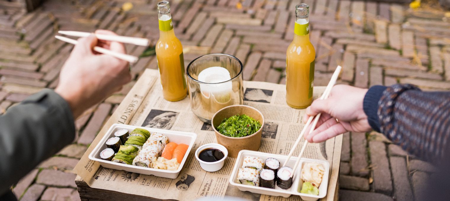 Ess-Staebchen für Sushi Einwegbesteck und vieles mehr bei Goopacko