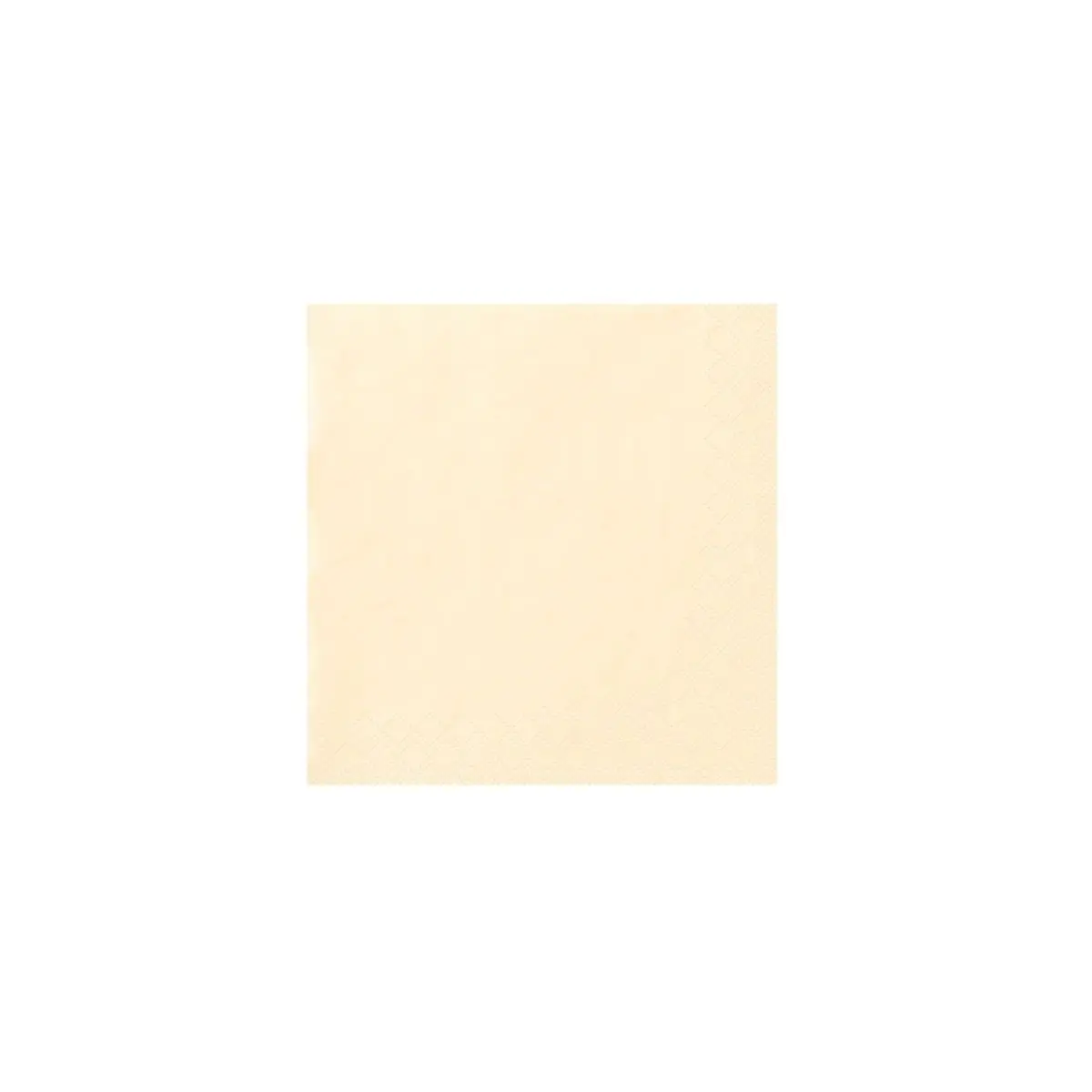 Cocktailserviette Creme 24cm 3-Lagig 1/4 Falz