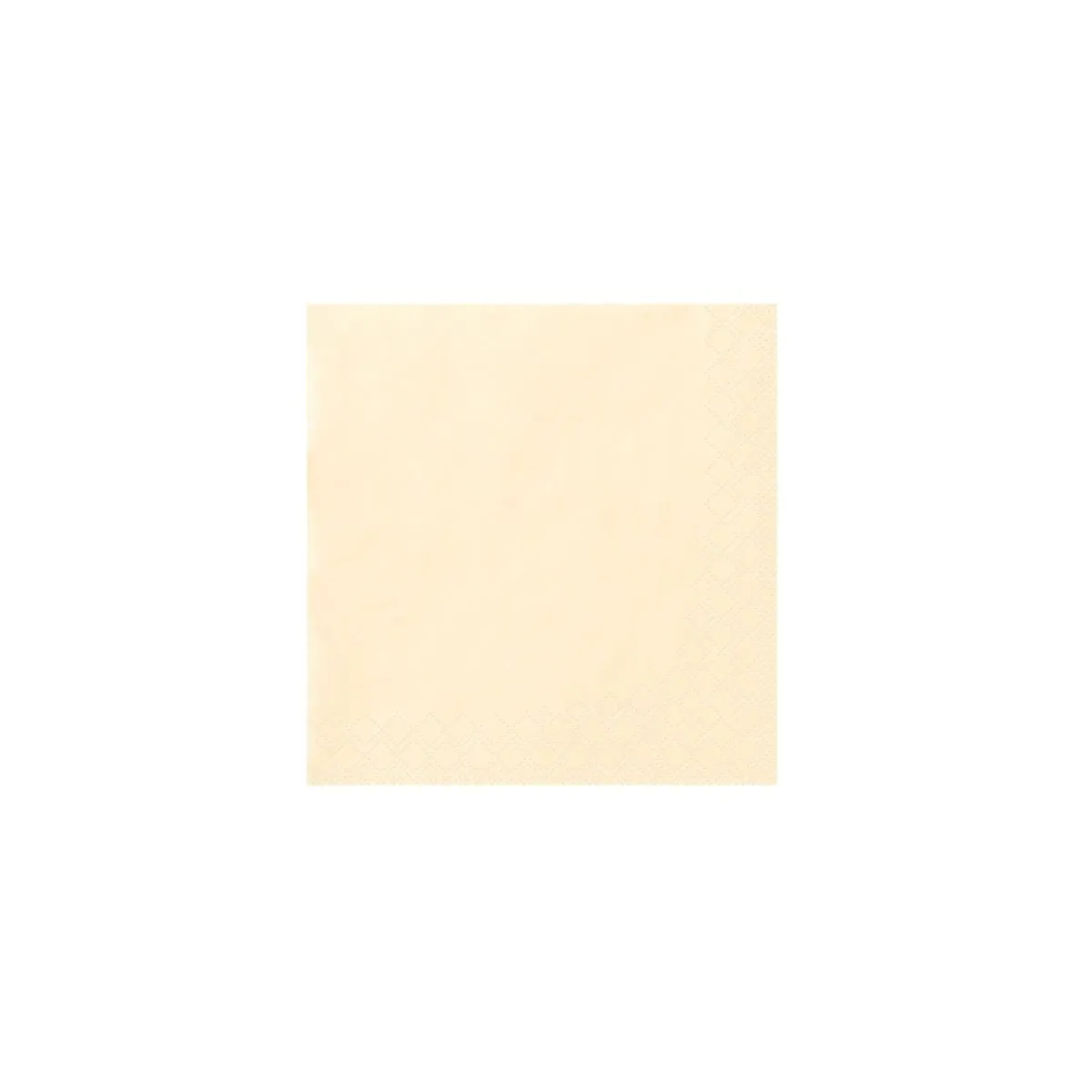 Cocktailserviette Creme 24cm 3-Lagig 1/4 Falz