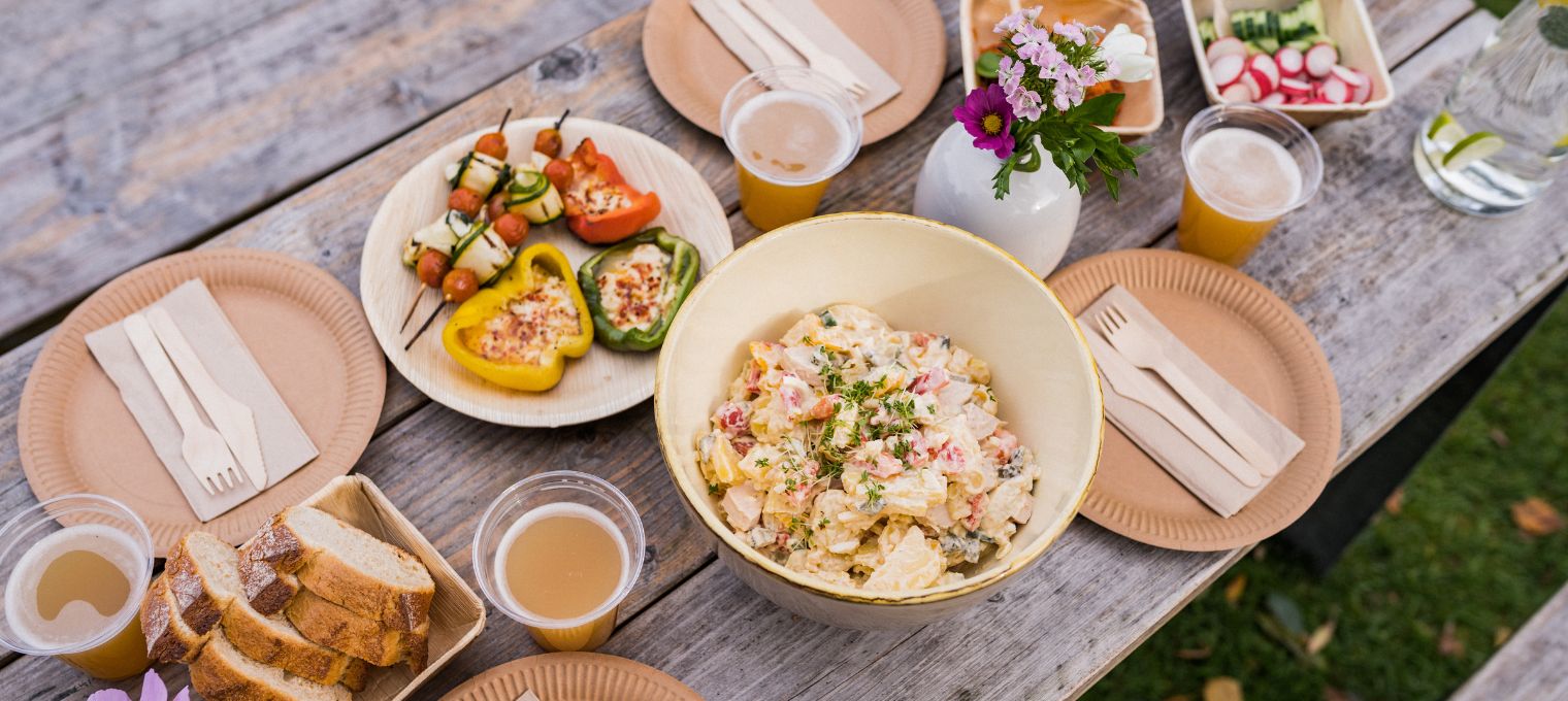 Braune Pappteller , Servietten und Besteck Braune Pappteller , Servietten und Besteck kaufen