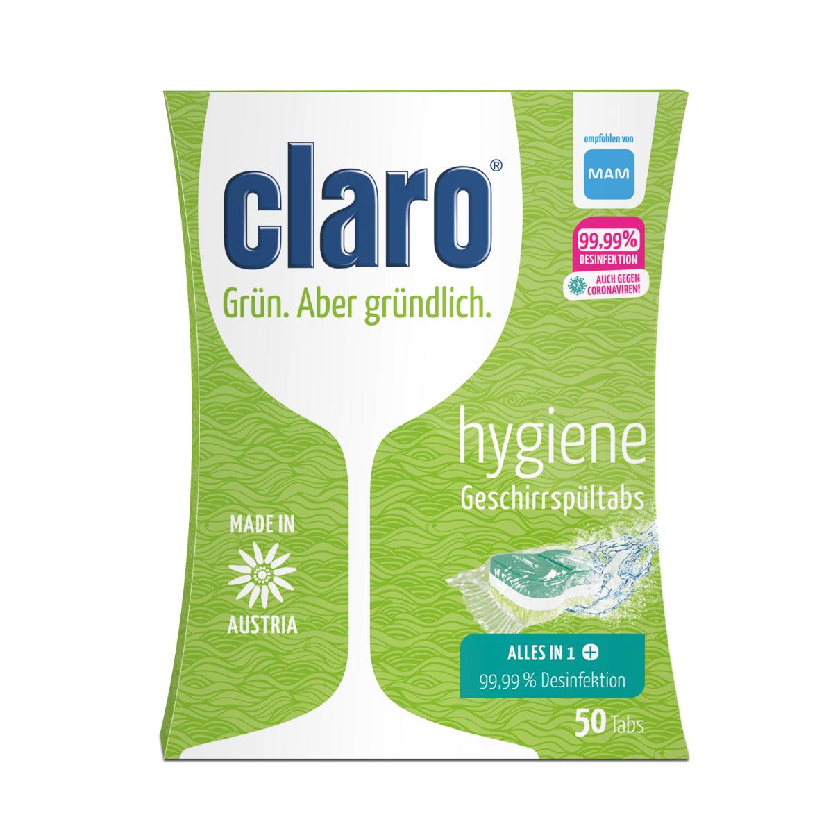 Claro Hygiene Geschirrspültabs 50 Stk.