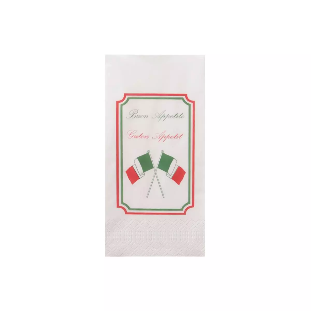 Serviette Ital. Flagge 40cm 2-Lagig 1/8 Buchfalz