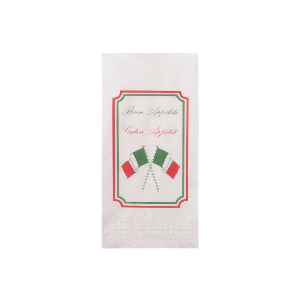 Serviette Ital. Flagge 40cm 2-Lagig 1/8 Buchfalz