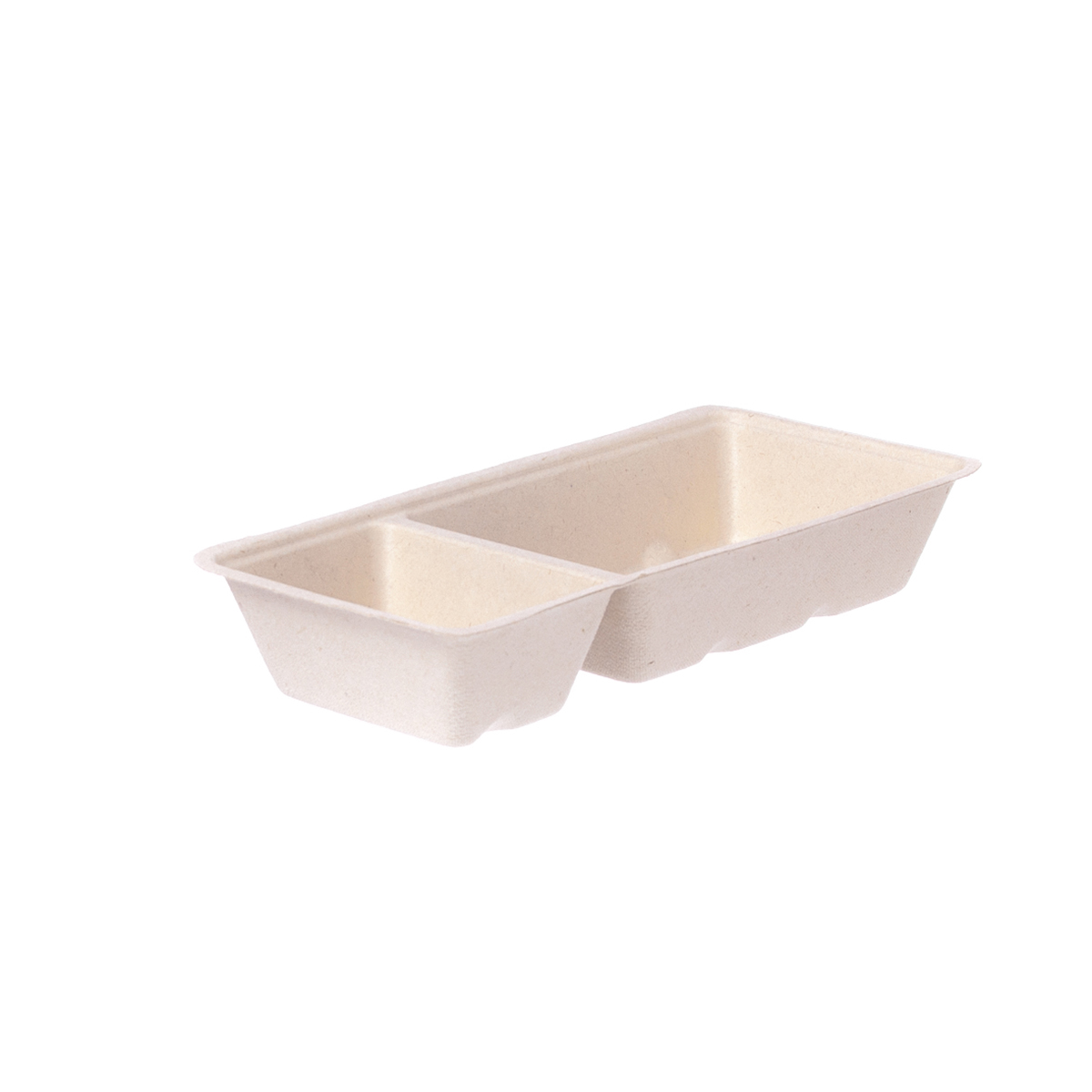Snackschale A22 2-Geteilt Bagasse | 203x97x36mm