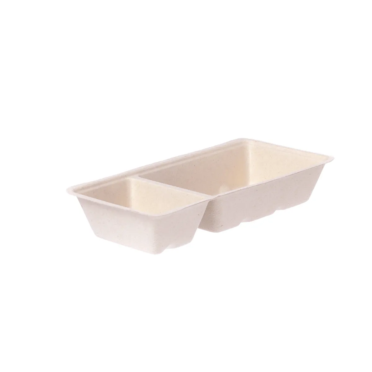 Snackschale A22 2-Geteilt Bagasse | 203x97x36mm