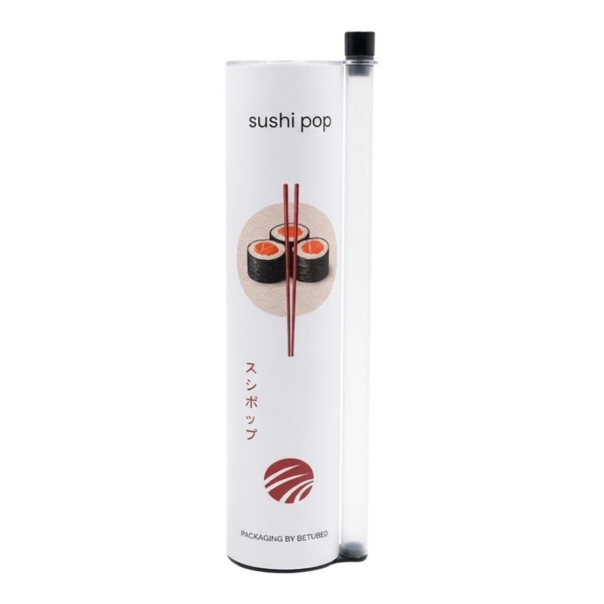 Sushi Push-Up Pappdose Sushi-Motiv Weiß | 220x48mm