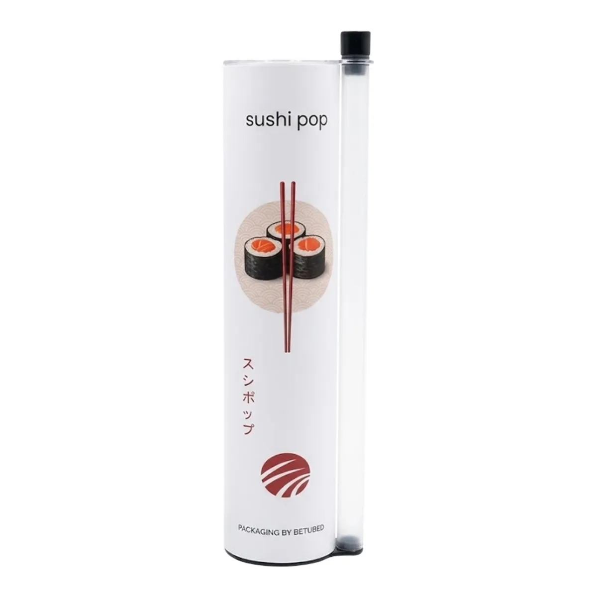 Sushi Push-Up Pappdose Sushi-Motiv Weiß | 220x48mm