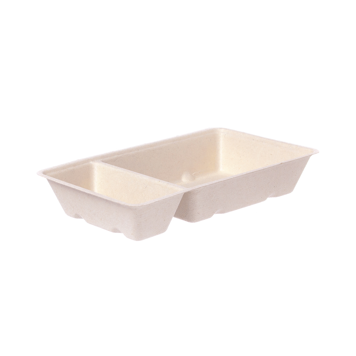 Snackschale Bagasse A20 2-Geteilt | 205x120x35mm