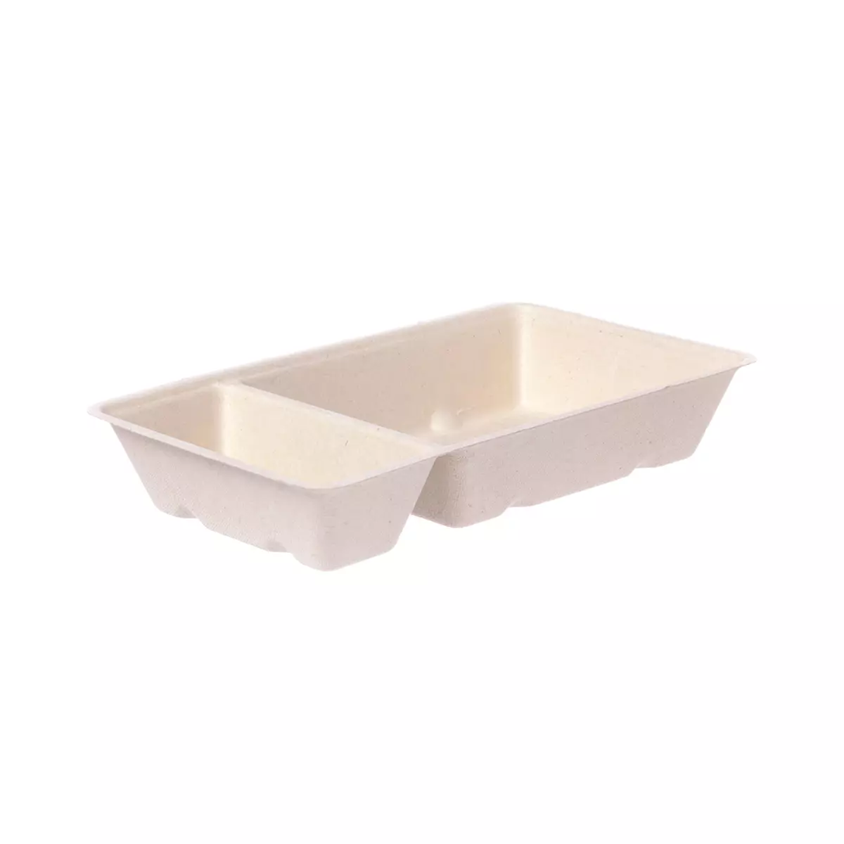 Snackschale Bagasse A20 2-Geteilt | 205x118x34mm