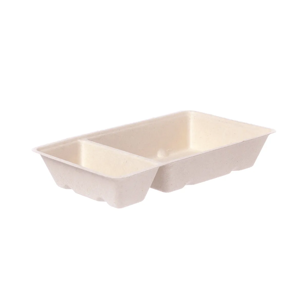 Snackschale Bagasse A20 2-Geteilt | 205x118x34mm