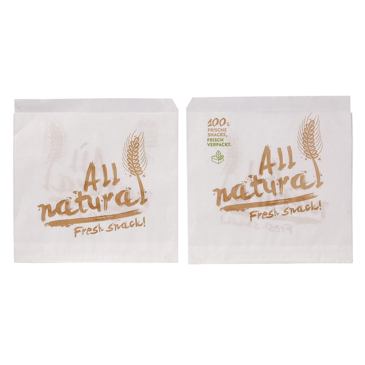 Snackbeutel 17x16cm 2-seitig offen | All Natural