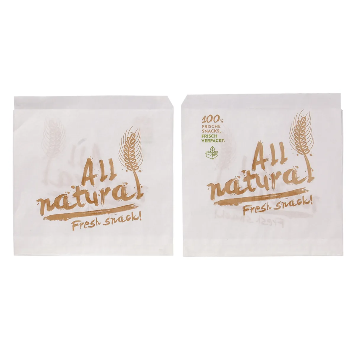 Snackbeutel 17x16cm 2-seitig offen | All Natural