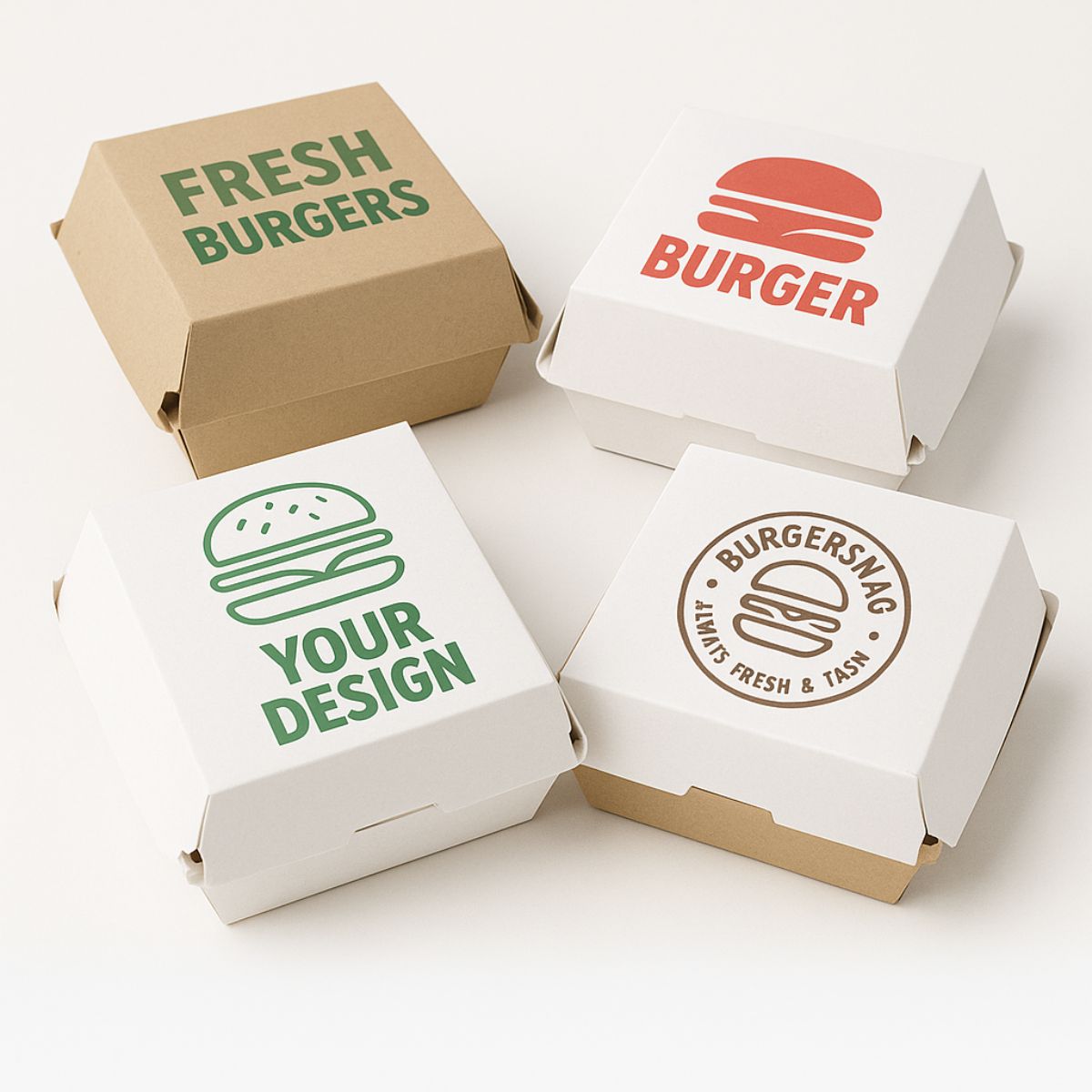Burgerboxen mit Logodruck Burgerboxen bedrucken