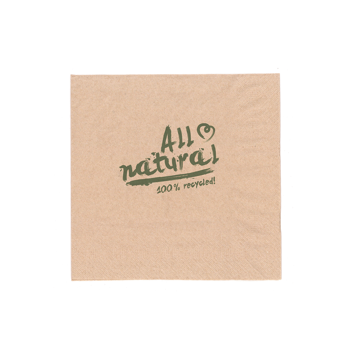 Serviette Braun 40er 2-Lagig 1/4 Falz All Natural