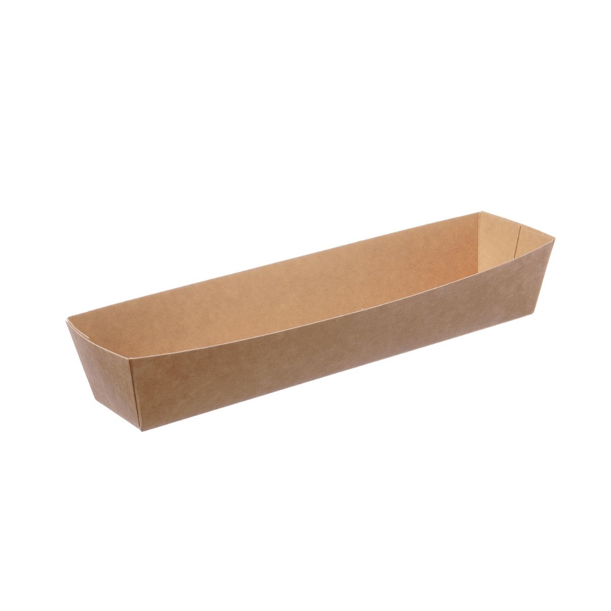 Snackschale Pappe A16N | 200x60x30mm | Braun