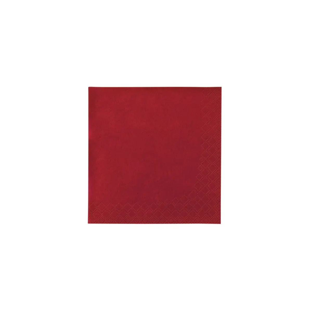 Cocktailserviette Bordeaux 24cm 3-Lagig 1/4 Falz