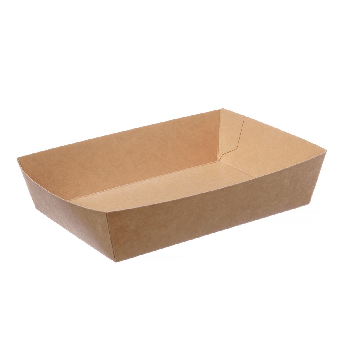 Snackschale Pappe A50 | 195x130x40mm | Braun