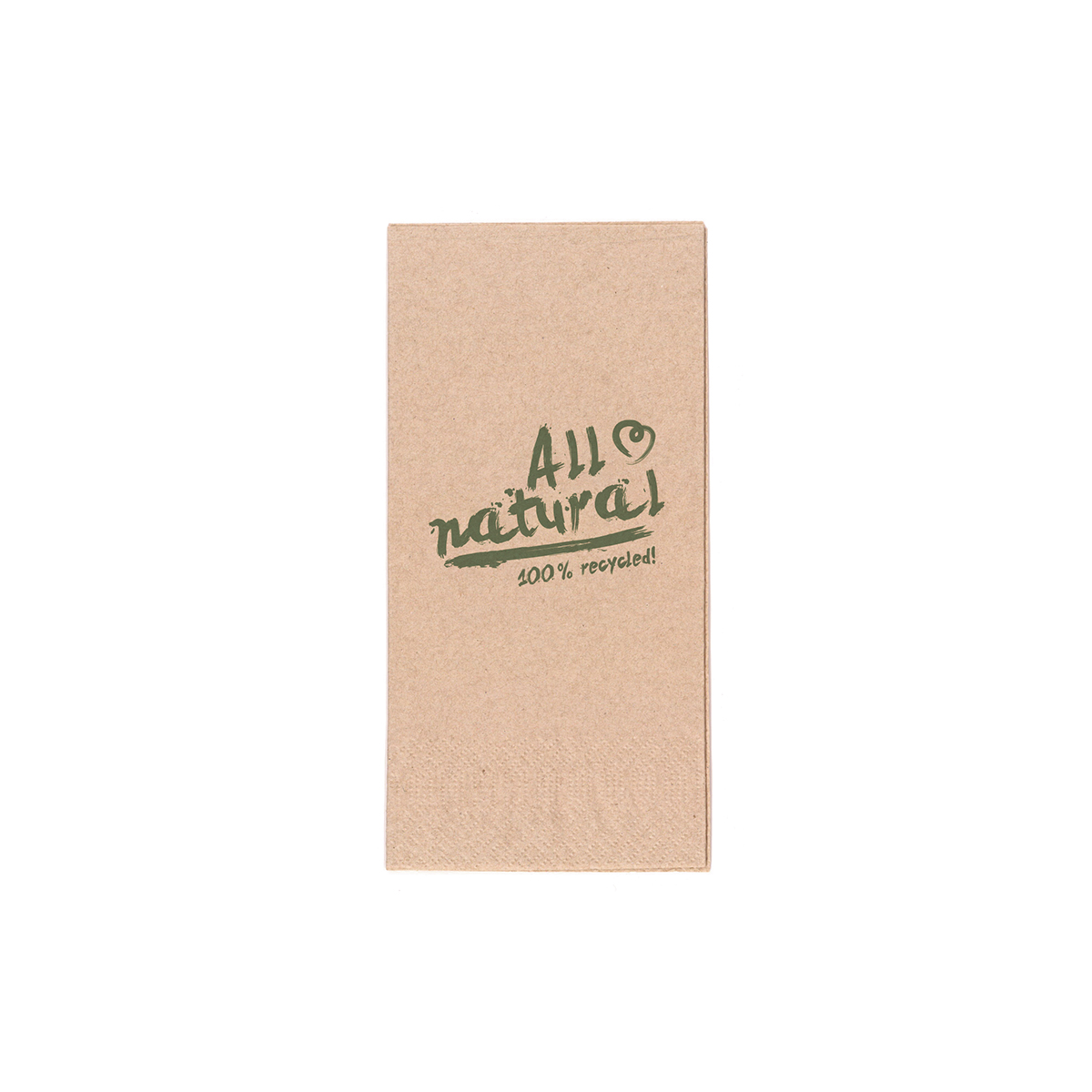 Serviette Braun 40er 2-Lagig 1/8 Falz All Natural