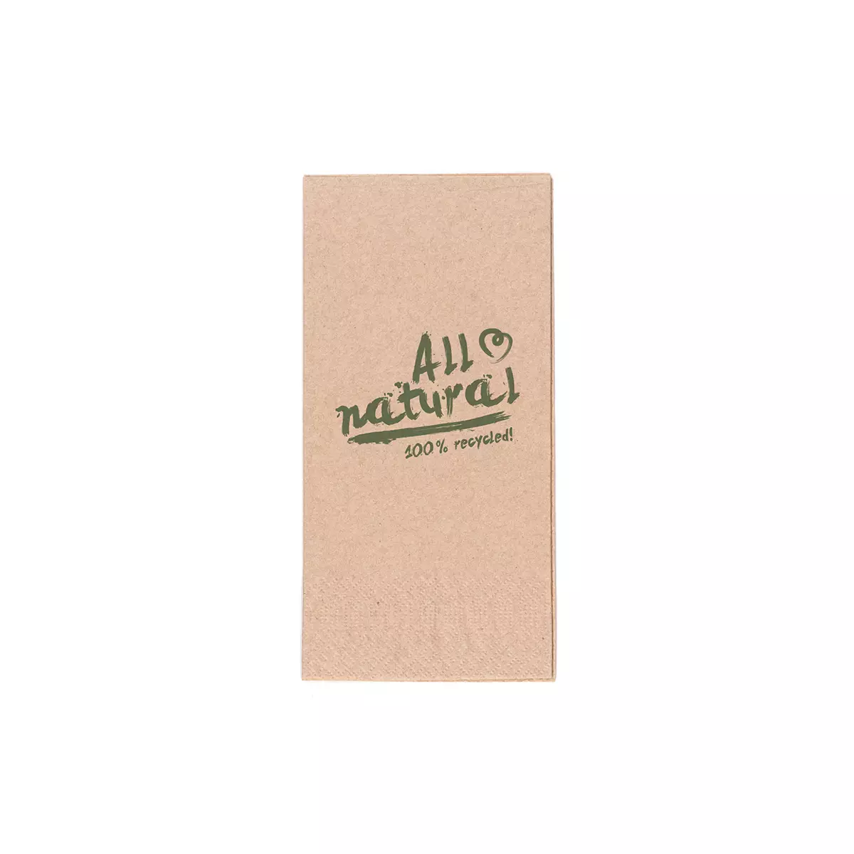 Serviette Braun 33er 2-Lagig 1/8 Falz All Natural