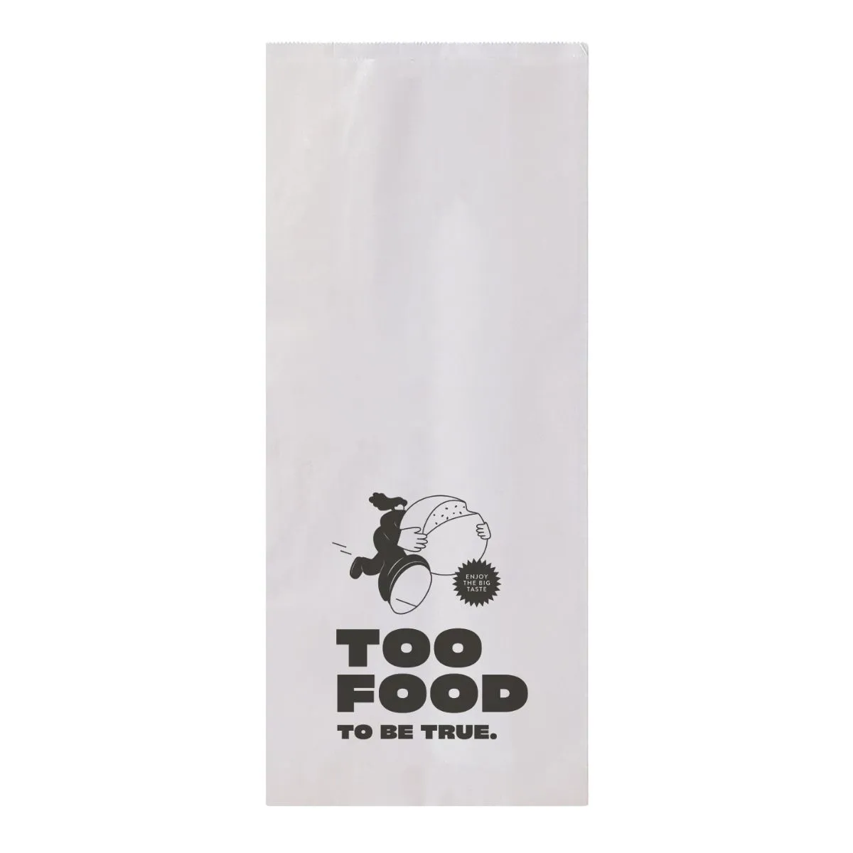 Faltenbeutel 20+7x33cm Weiß #FOOD